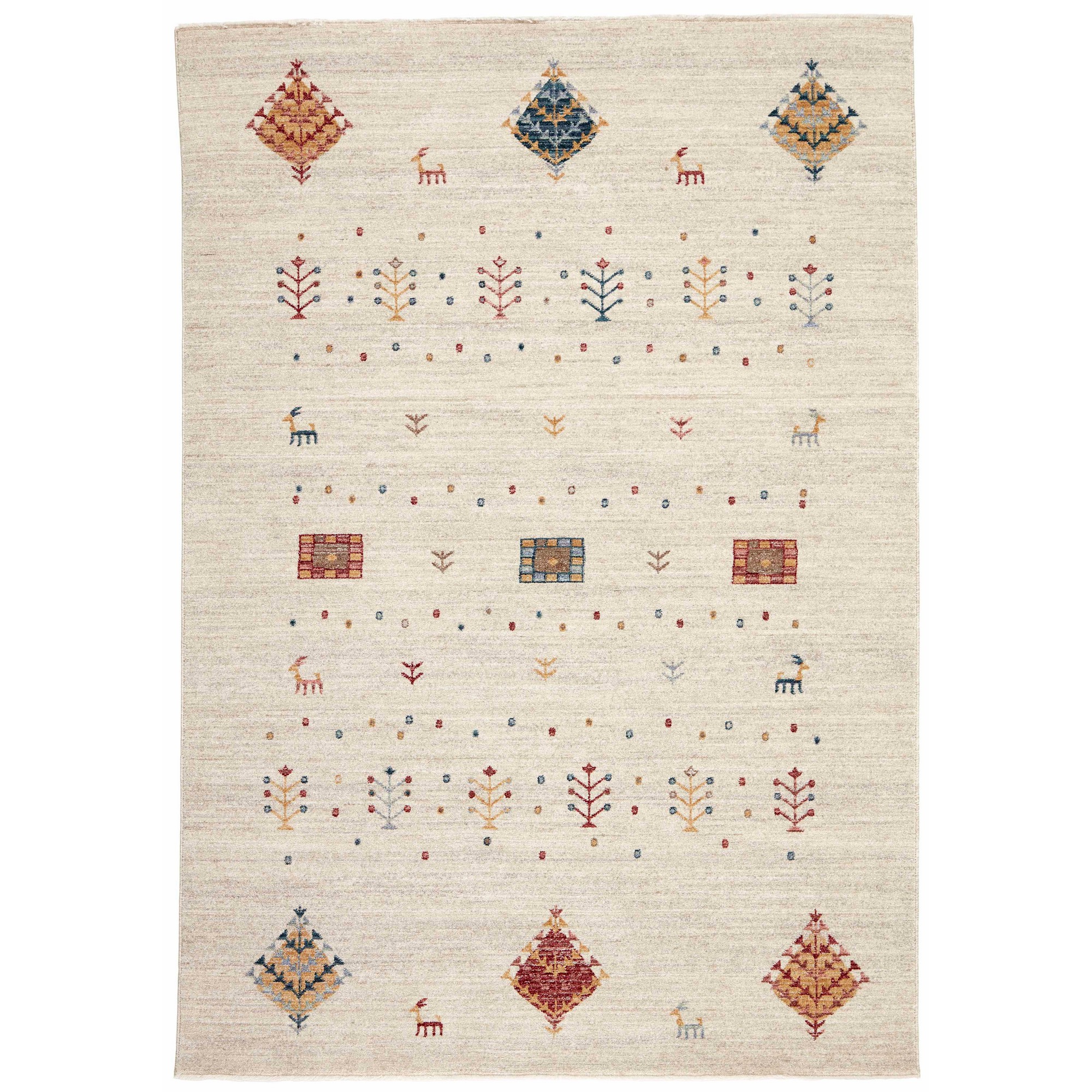 Gabbeh Persian 8439b Nmi17 Rug In Beige Multi